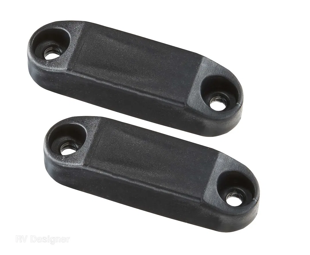 L607 – RV DESIGNER Door Catch, Use With Compartment Access Doors Magnetic Catch Type Black Set Of 2
